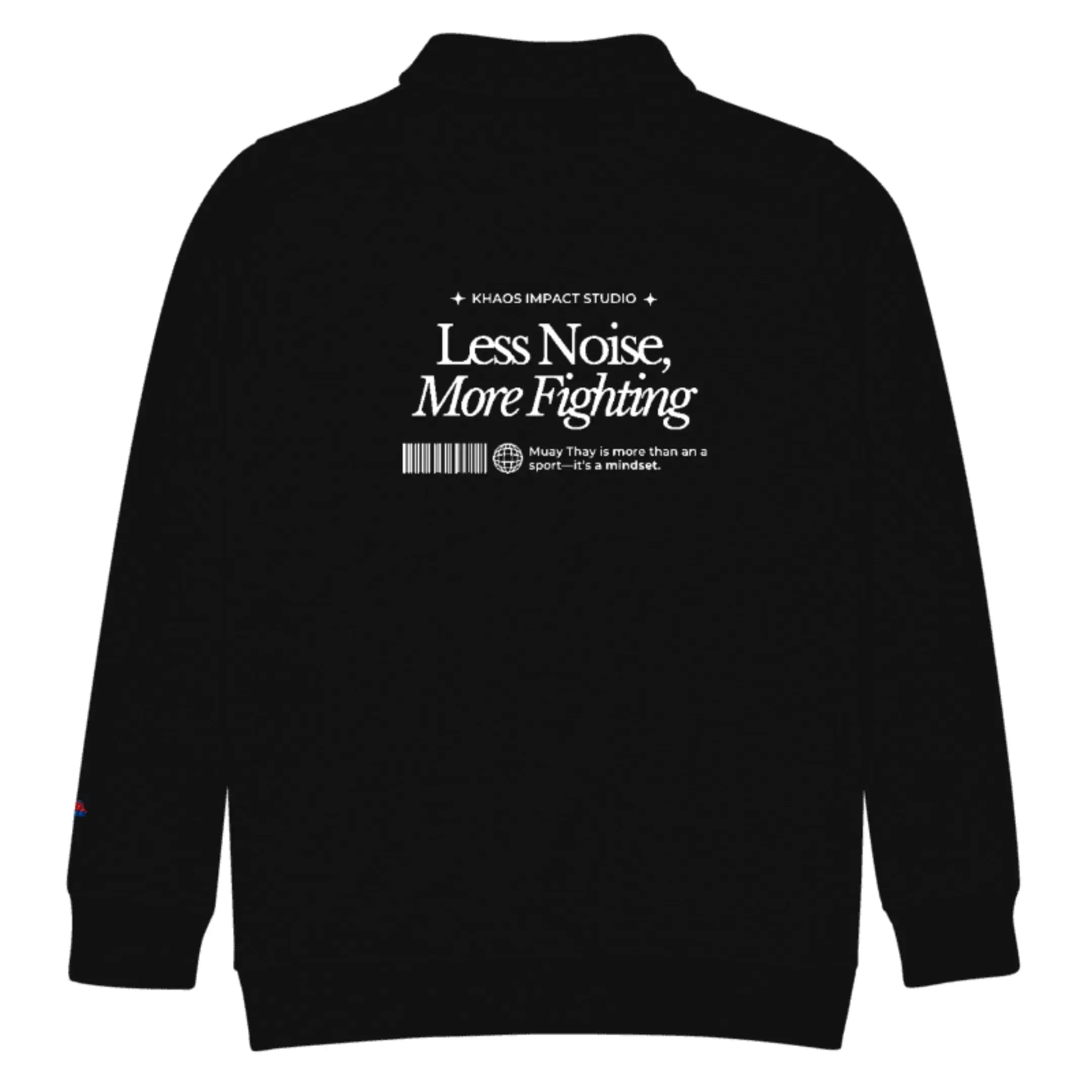 Unisex Streetwear Fleece Pullover | Muay Thai Quarter-Zip Sweatshirt | Khaos Impact