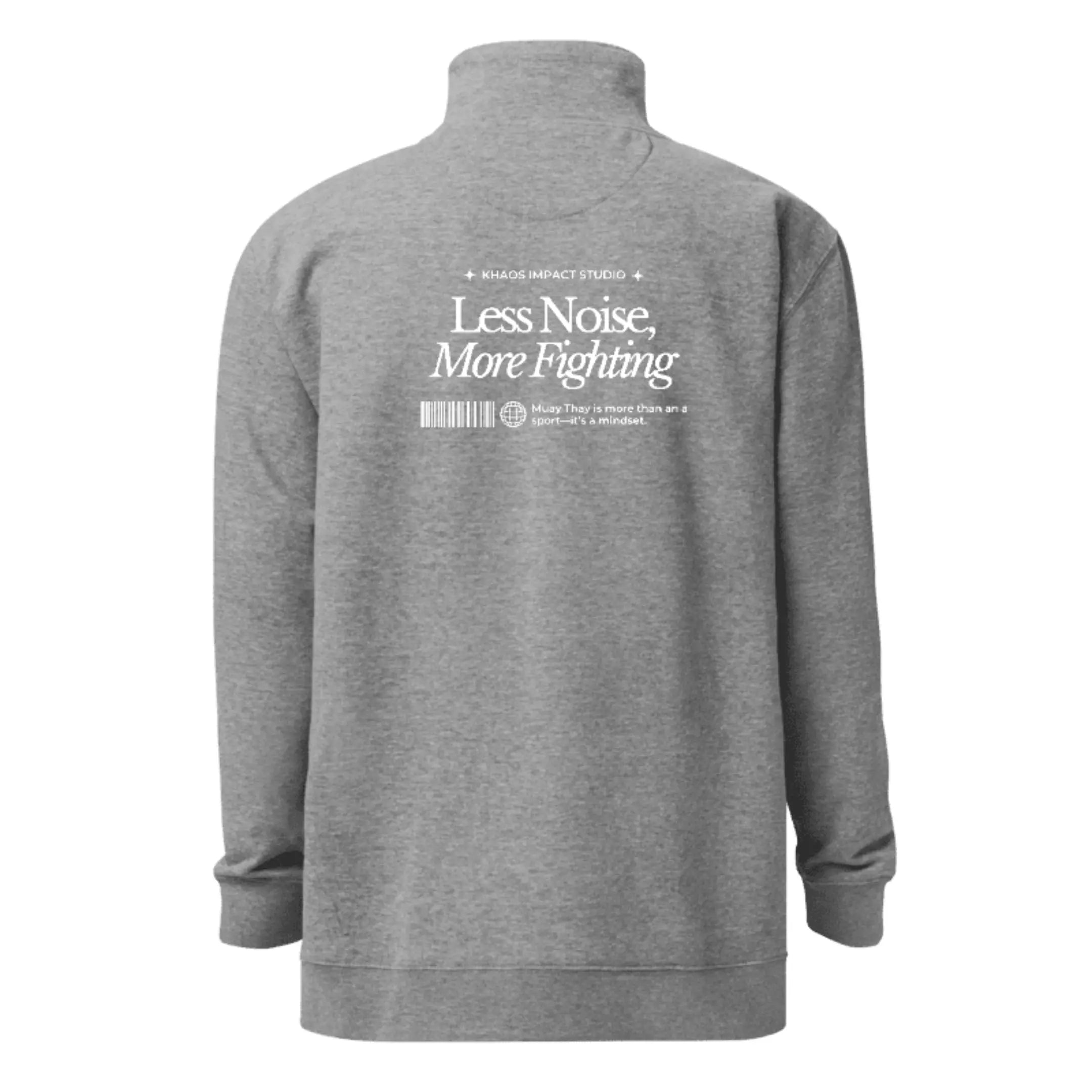 Unisex Streetwear Fleece Pullover | Muay Thai Quarter-Zip Sweatshirt | Khaos Impact